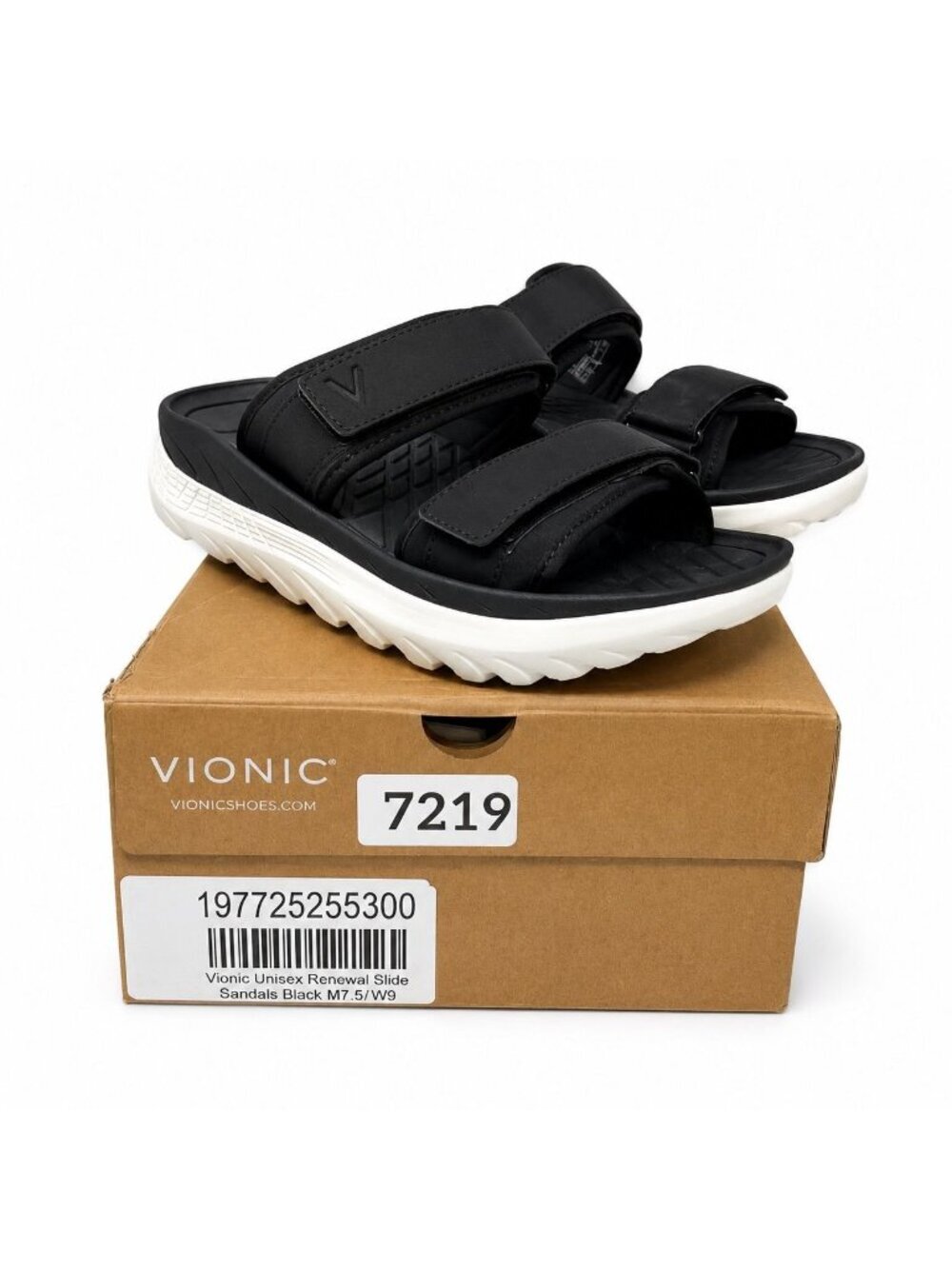Vionic Renewal Supportive Womens 9 Black Adjustable Recovery Sport Slide Sandals - Picture 2 of 11